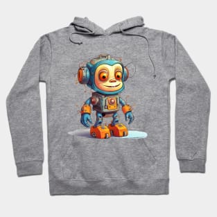 Cartoon monkey robots. T-Shirt, Sticker. Hoodie